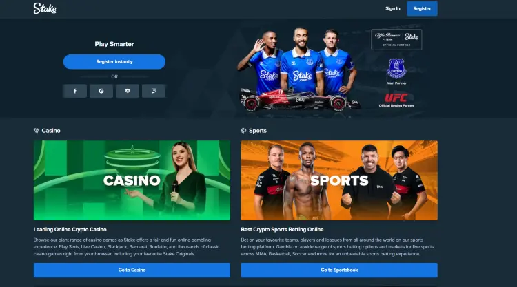 stake casino home page